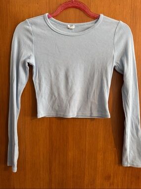 Garage baby Blue Ribbed Long sleeve shirt.